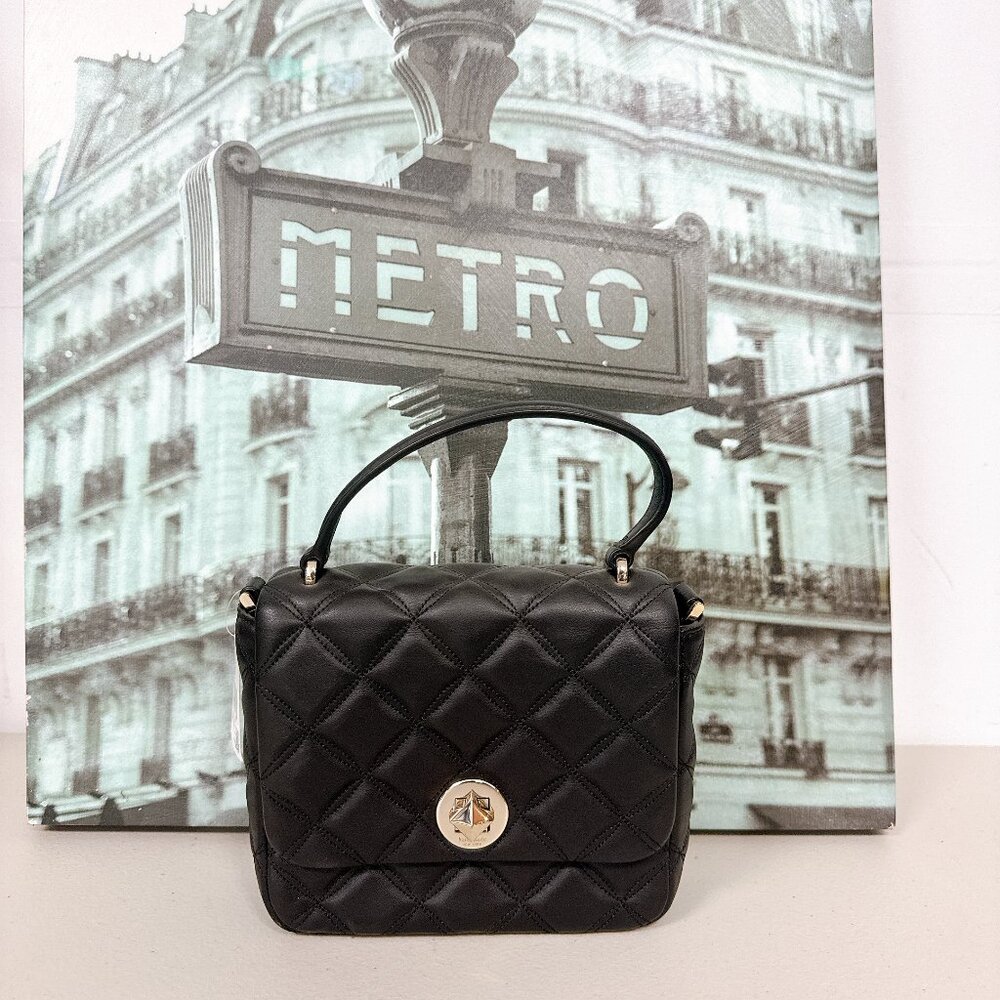 Kate Spade K8162 Natalia Square Crossbody Bag in Black